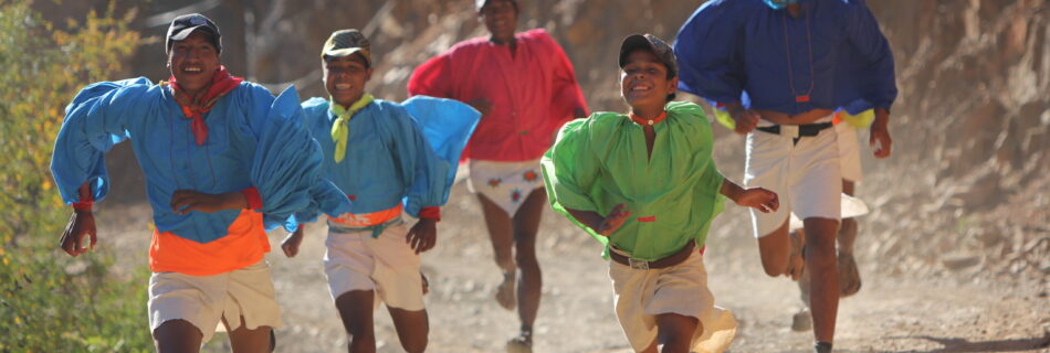Tarahumara Indians running in Copper Canton Mexico
