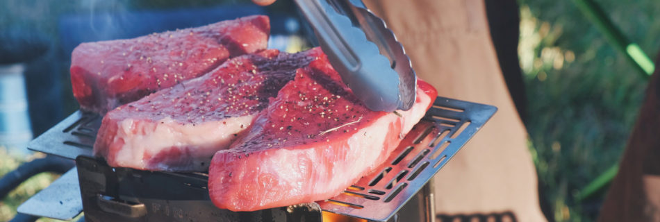 Cooking steak on Firebox stove