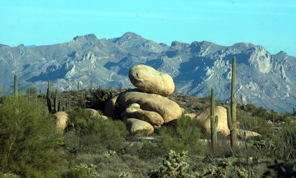Landscape of Cochran road in Sonoran Desert Arizona