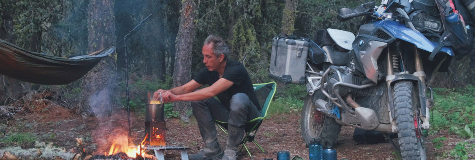 Riding Solo and motorcycle camping remote forest Montana