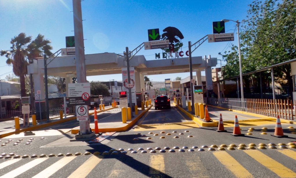 Crossing border into Tecate Mexico