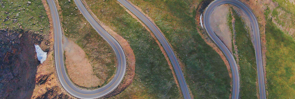 Aerial Beartooth Pass Wyoming