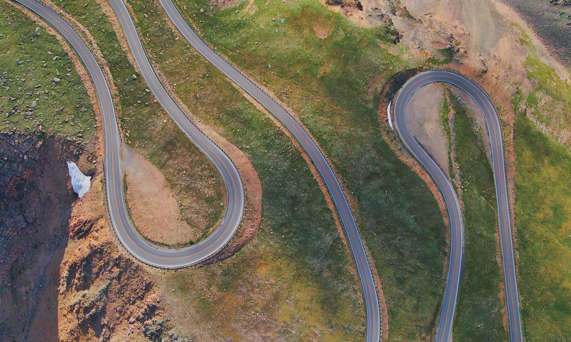 Aerial Beartooth Pass Wyoming