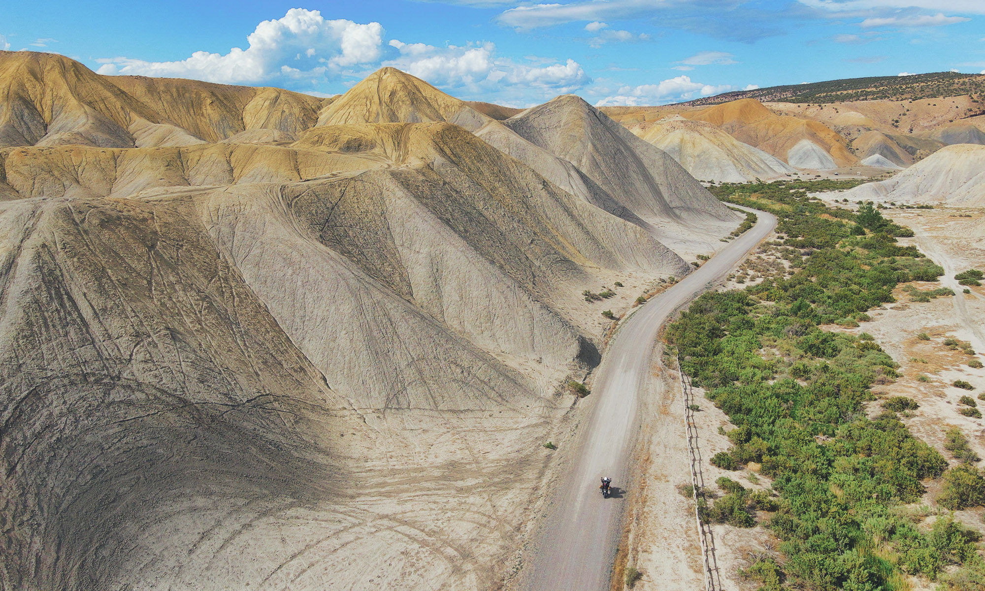 Motorcycle on road in Peach Valley OHV