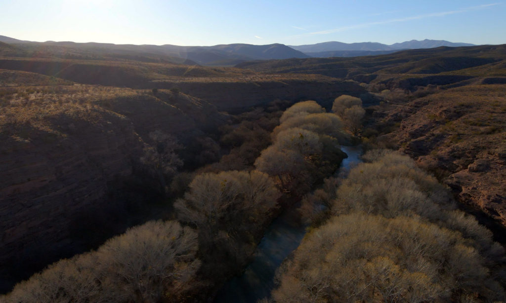 Gila River on Black Hills Backcountry Scenic Byway in Arizona