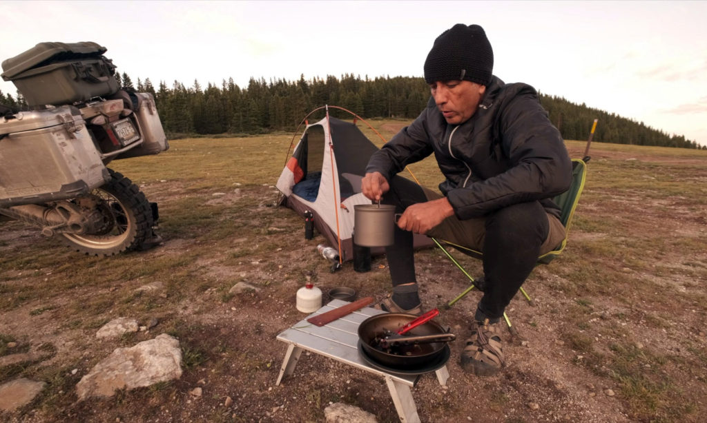 Motorcycle camping Georgia Pass Colorado