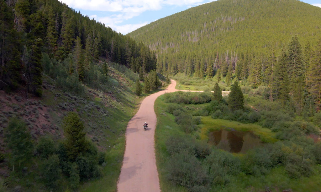 solo motorcyclist Ptarmigan Pass Colorado