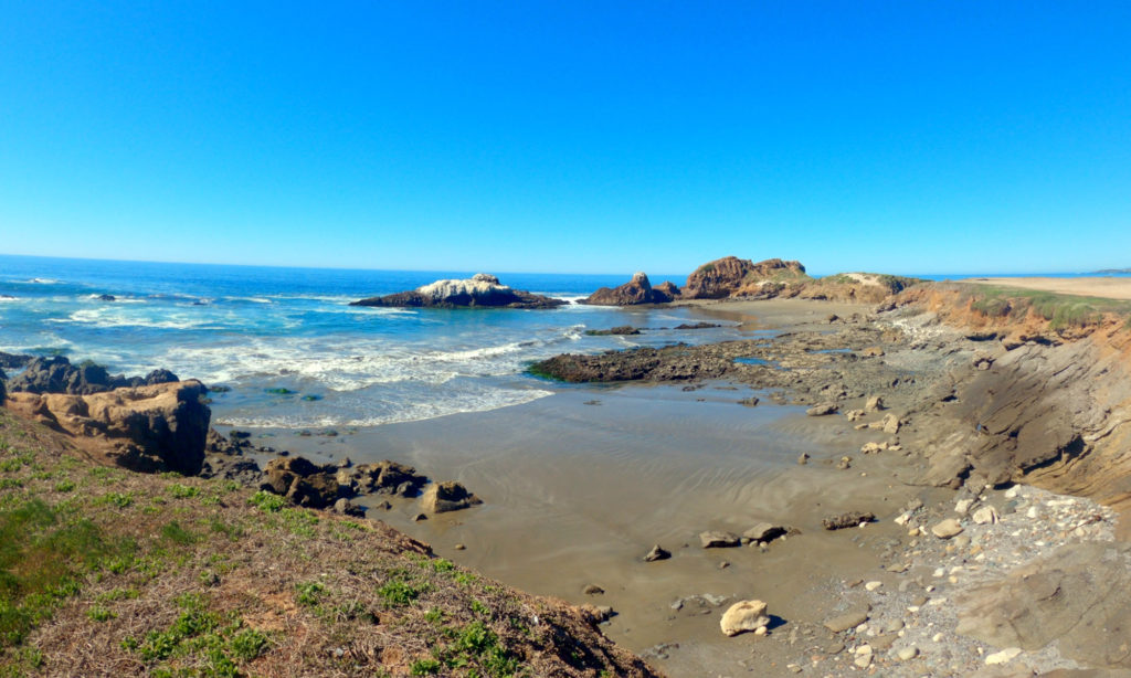 Baja California coastal landscape with the sea