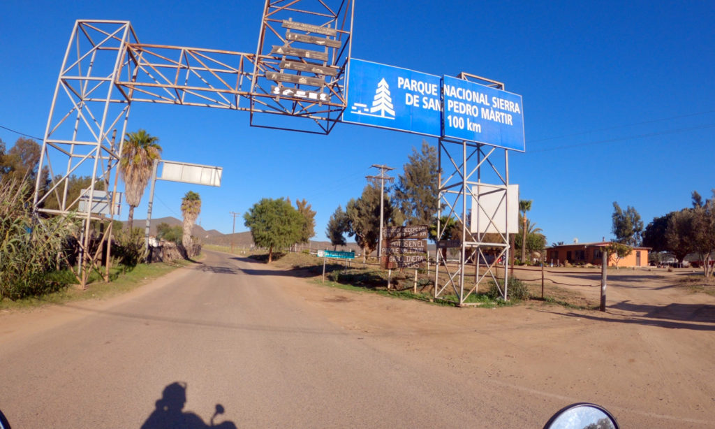 Entrance to Sierra de San Pedro Mártir National Park in Baja going from the sea to the sky