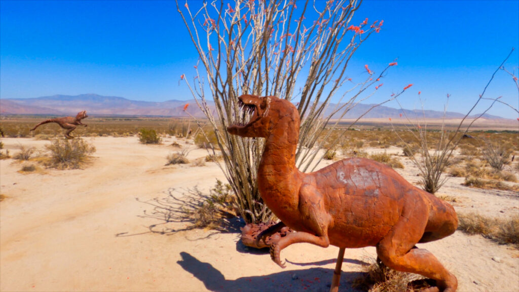 dinosaur metal art sculpture anza borrego desert state park
