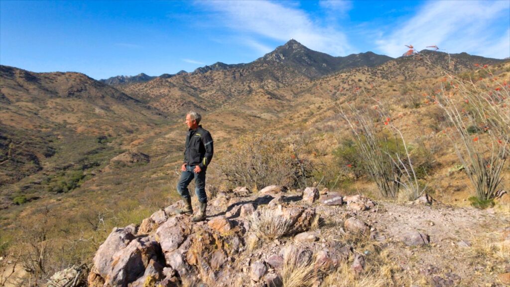 Sterling Noren overlooking desert Bull Springs Road Arizona