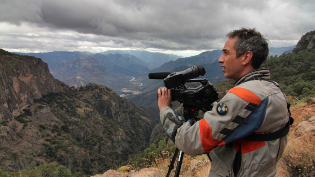 Sterling Noren BMW GS motorcycle filmmaker in Copper Canyon Mexico 2013