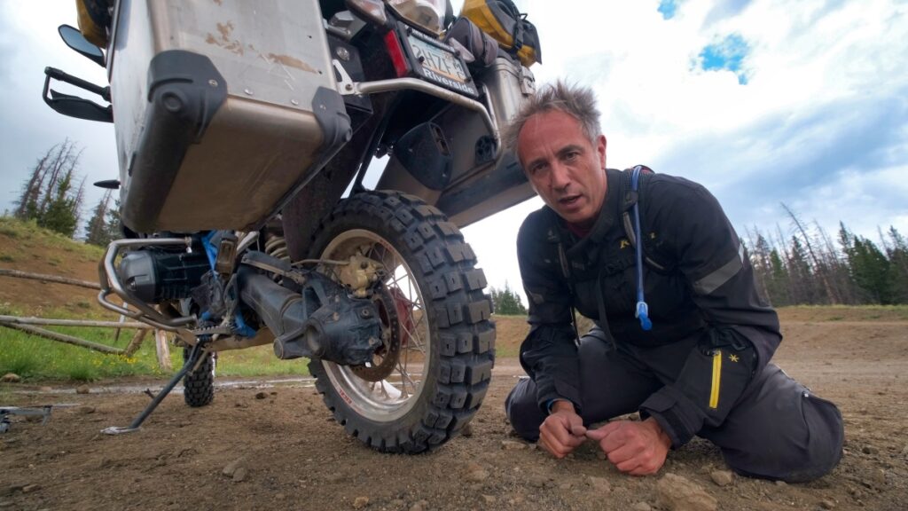 Sterling Noren with BMW off road motorcycle