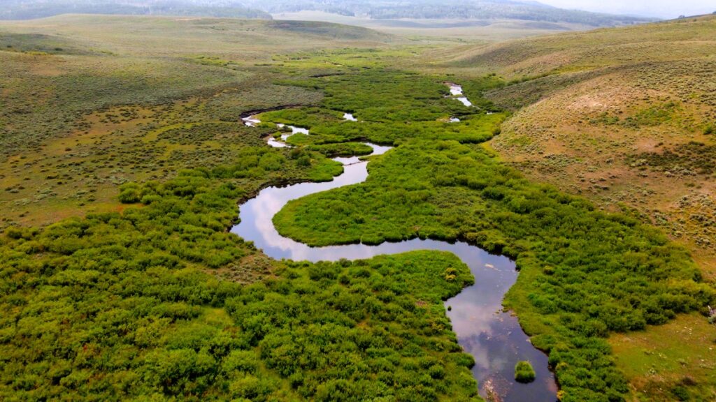 aerial view Slate Creek Colorado