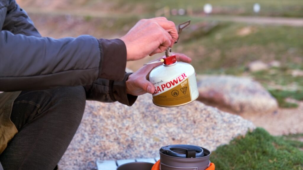 Camp stove preparation