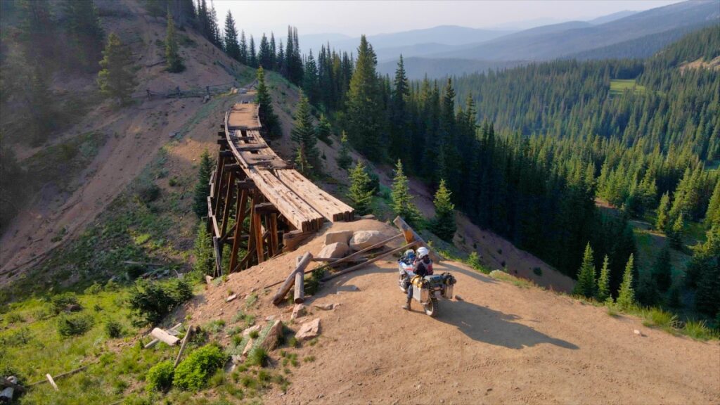 Old train bridge on Rollins Pass in Colorado