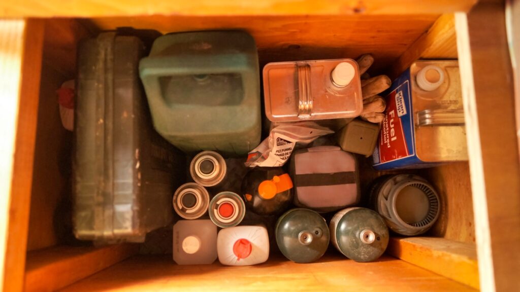 fuel storage inside of van