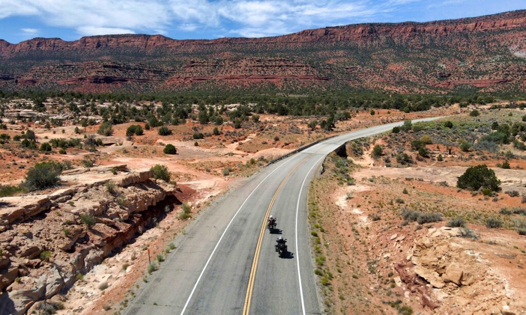 Two motorcycles on Utah State Route 95