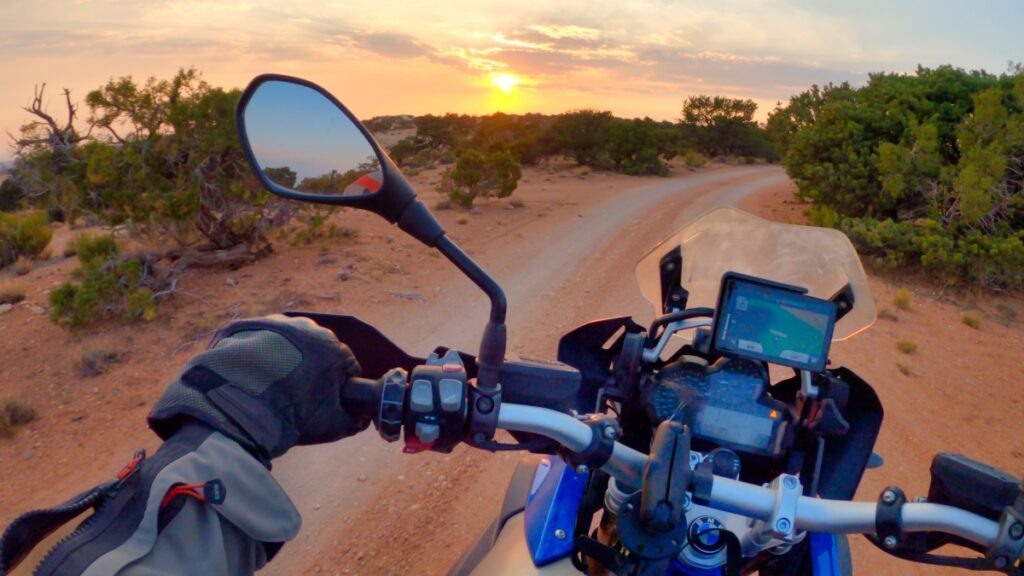 Sterling Noren BMW GS motorcycle Muley Point Utah