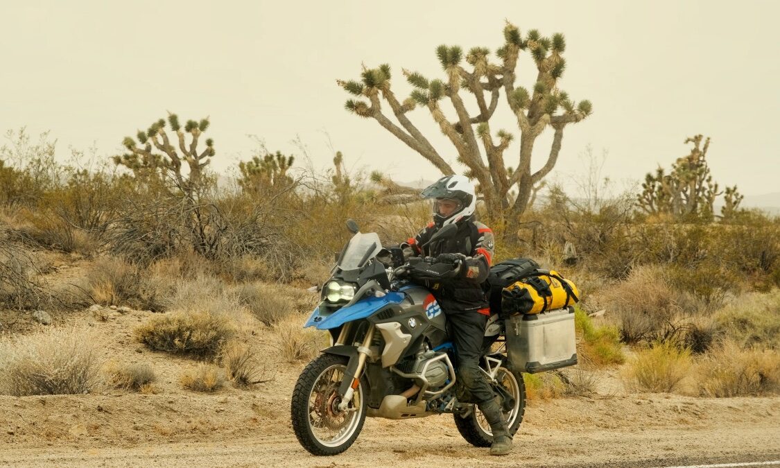 Riding Across the Mojave Desert in the Rain
