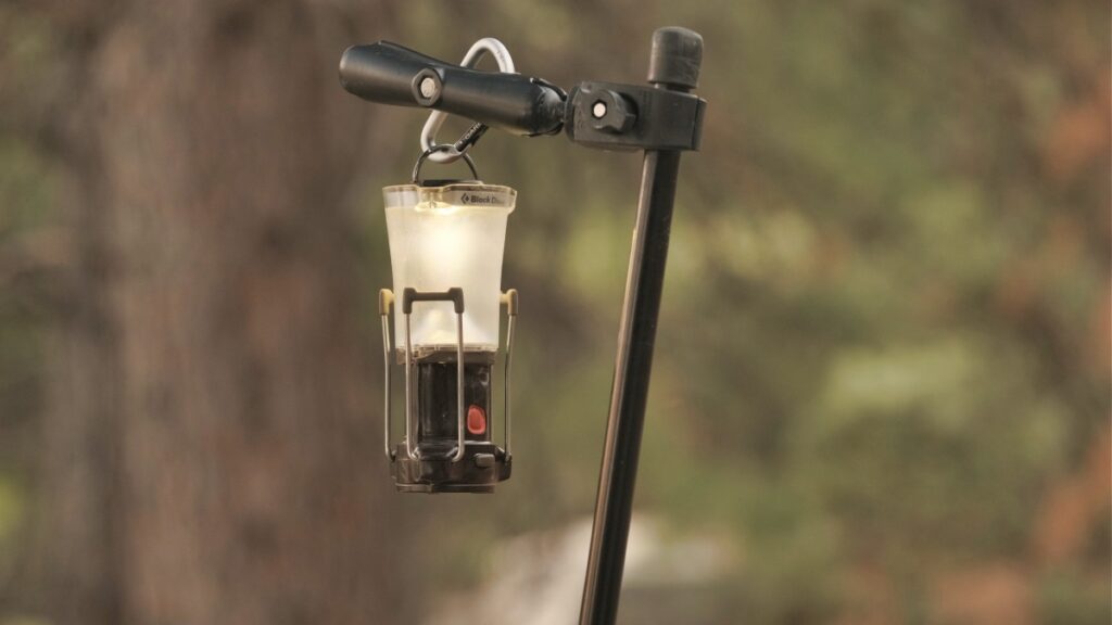 camping lantern on monopod