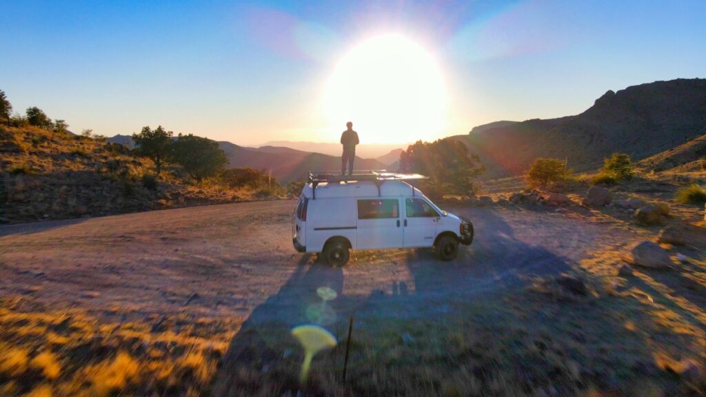 Sterling Noren Geronimo Trail 2021 van camping summit desert road