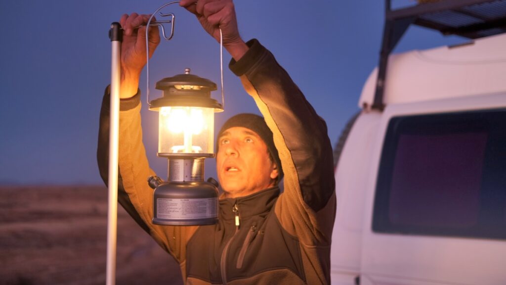 Sterling Noren Geronimo Trail 2021 van camping coleman lantern