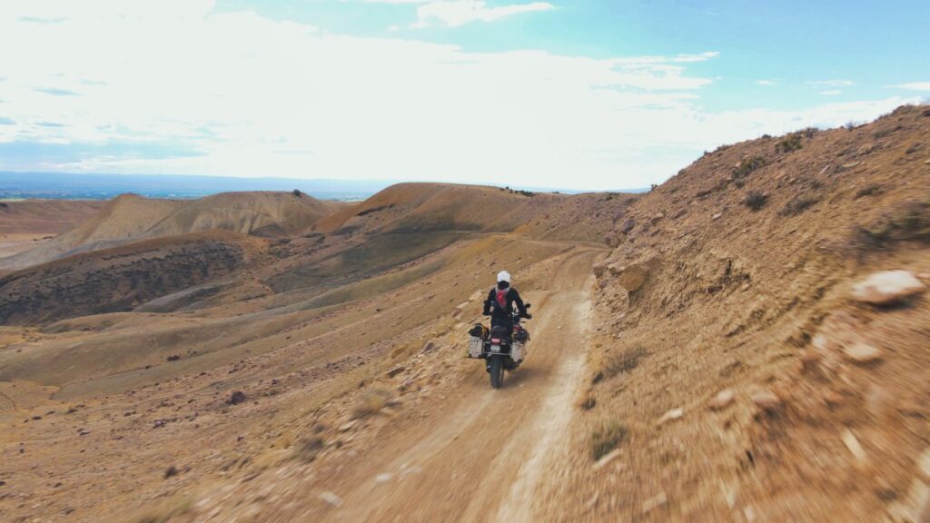 Sterling Noren BMS GS motorcycle in Peach Valley OHV Area Colorado