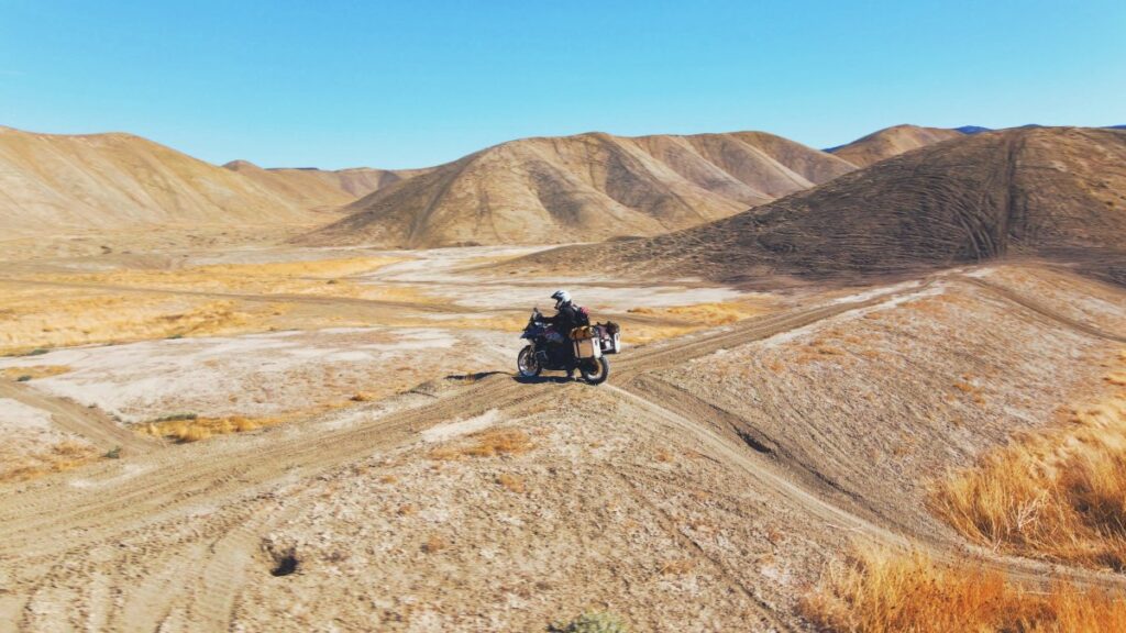 Sterling Noren BMS GS motorcycle in Peach Valley OHV Area Colorado