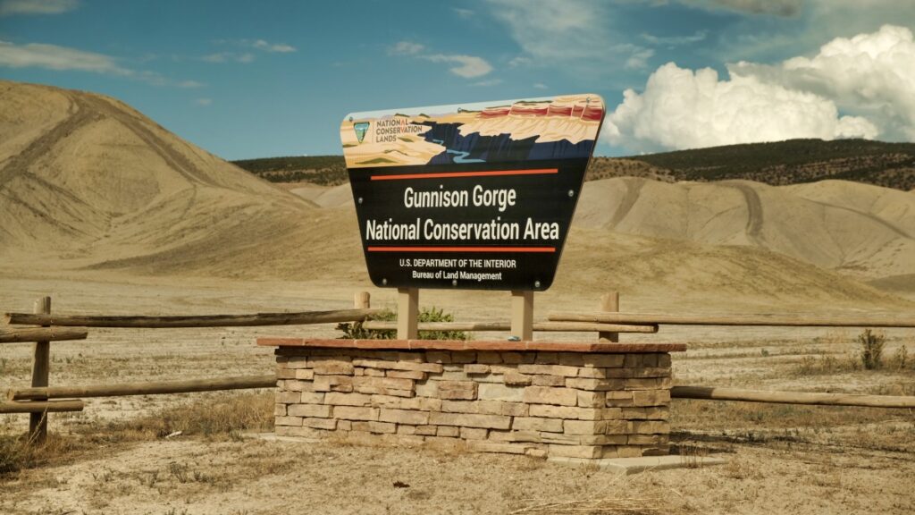 Gunnison Gorge National Conservation Area sign