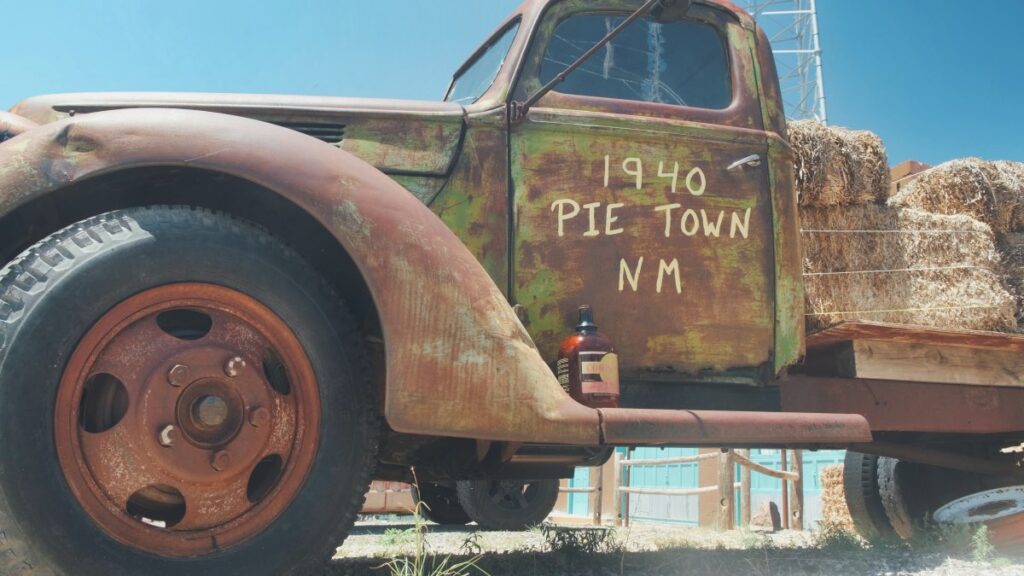 Old trucked parked at Pie Town in New Mexico