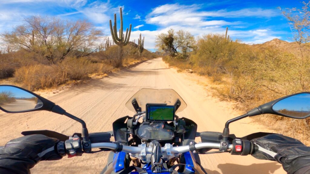 Sterling Noren El Camino del Diablo 2021 motorcycle camping sandy roads