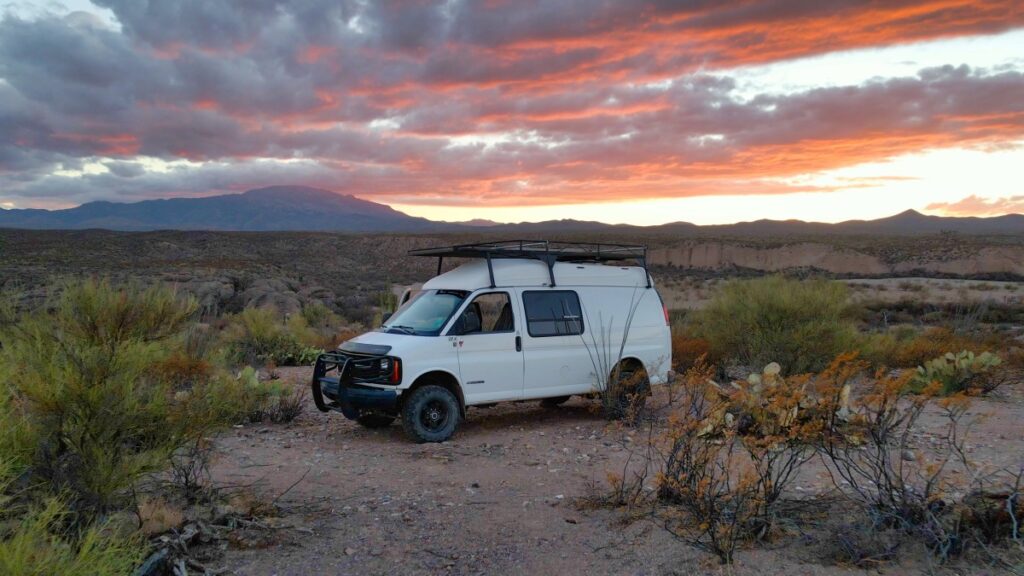 overland van camping Cascabel Road Arizona 2021 4x4