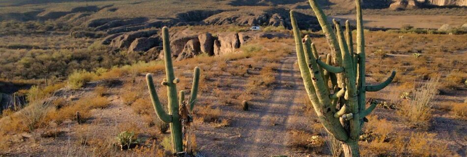 overland van camping Cascabel Road Arizona 2021