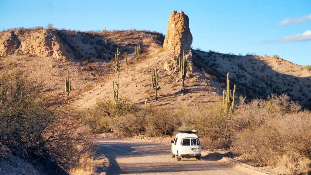 overland van camping Cascabel Road Arizona 2021