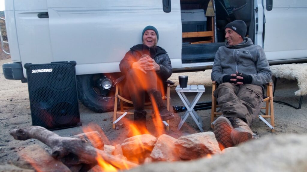 Sterling Noren and Eva Rupert van camping on Mount Lemmon near Tucson