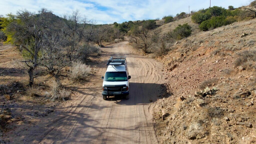 overland van camping Santa Rita mountains Arizona 2021