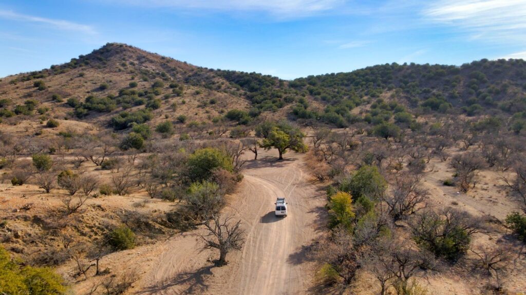 overland van camping Santa Rita mountains Arizona 2021