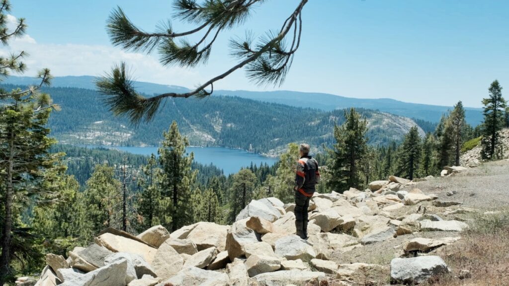 Sterling Noren at mountain overlook