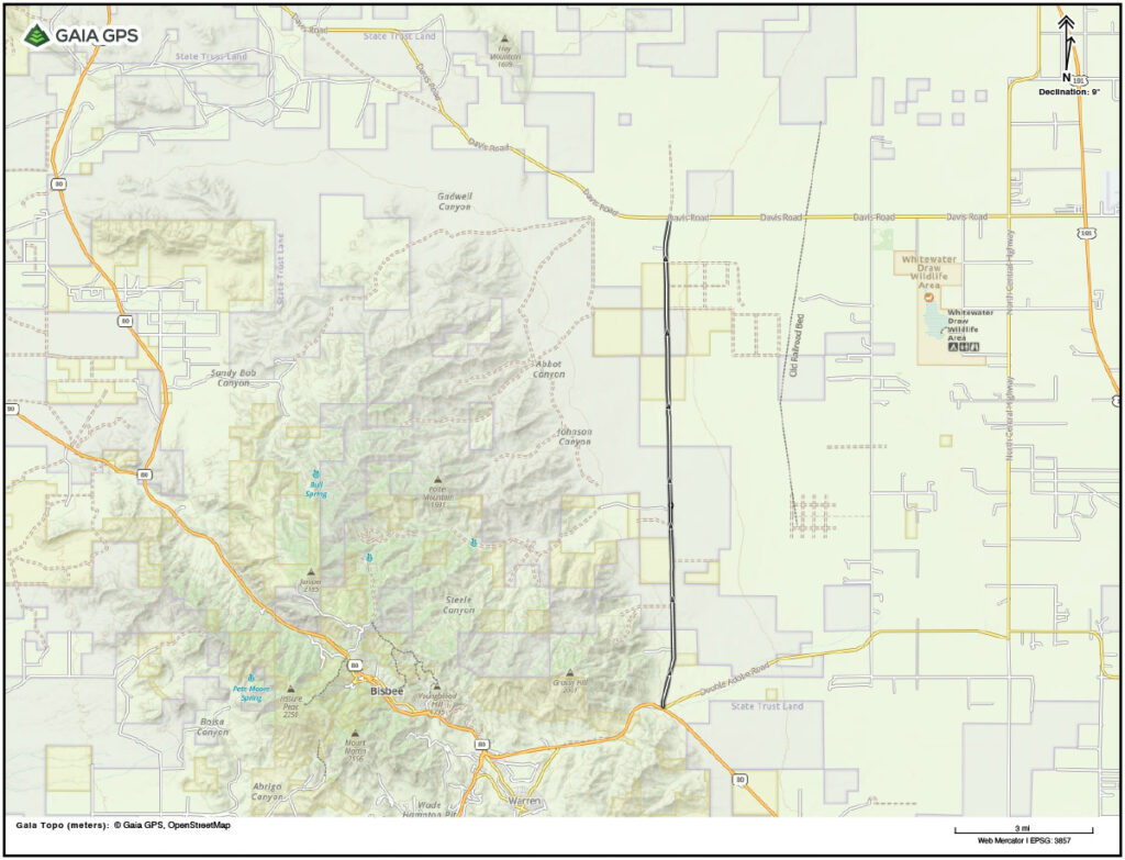 Map of High Lonesome Road