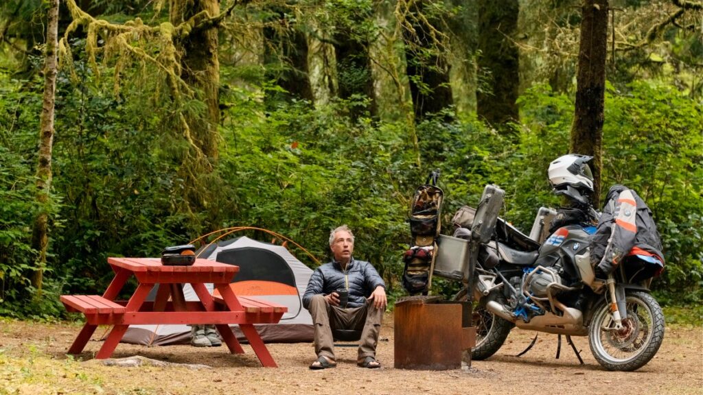 Motorcycle camping on Vancouver Island
