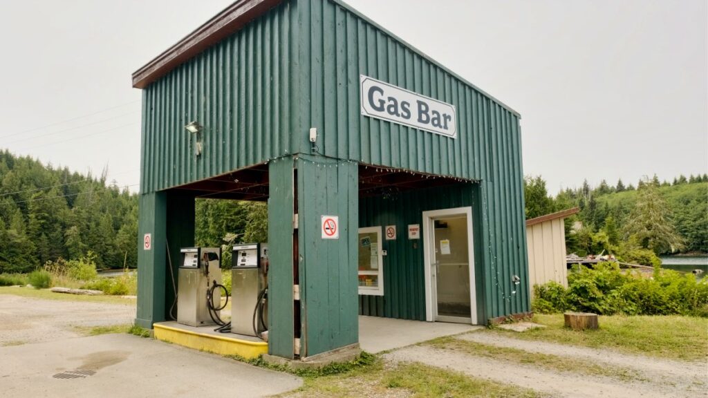 Gas station in Bamfield, British Columbia