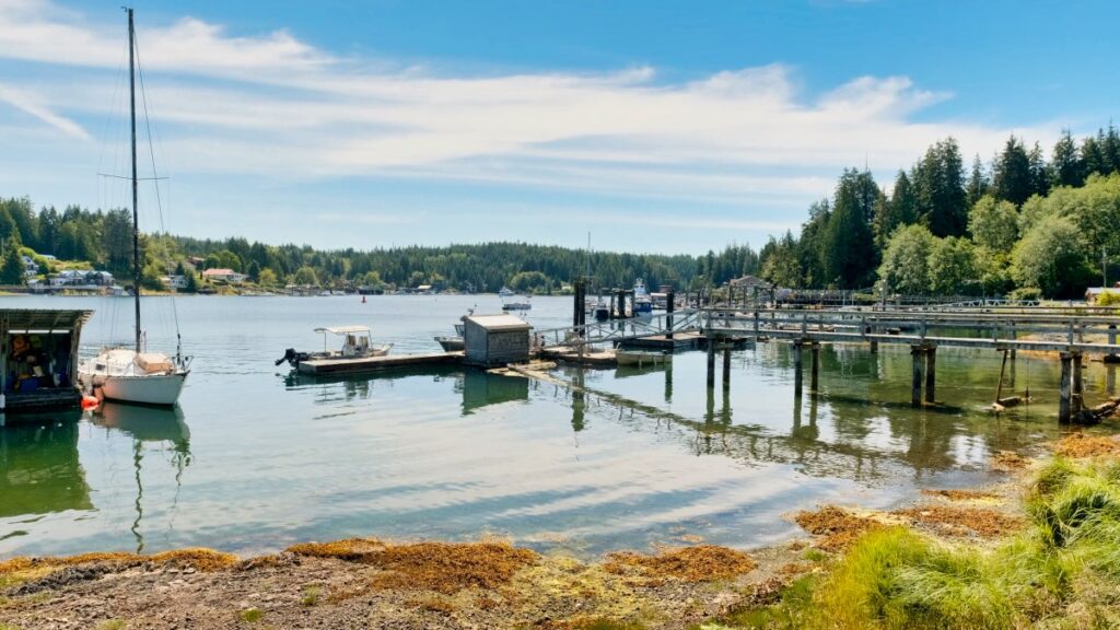 View of harbor in Bamfield, British COlumbia