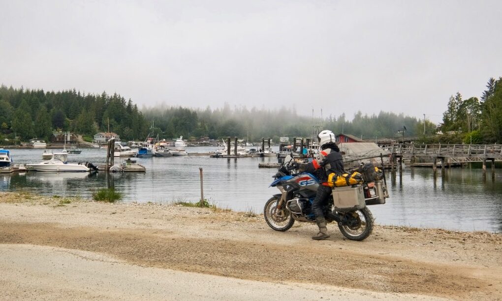 BMW Motorcycle in Bamfield, British Columbia