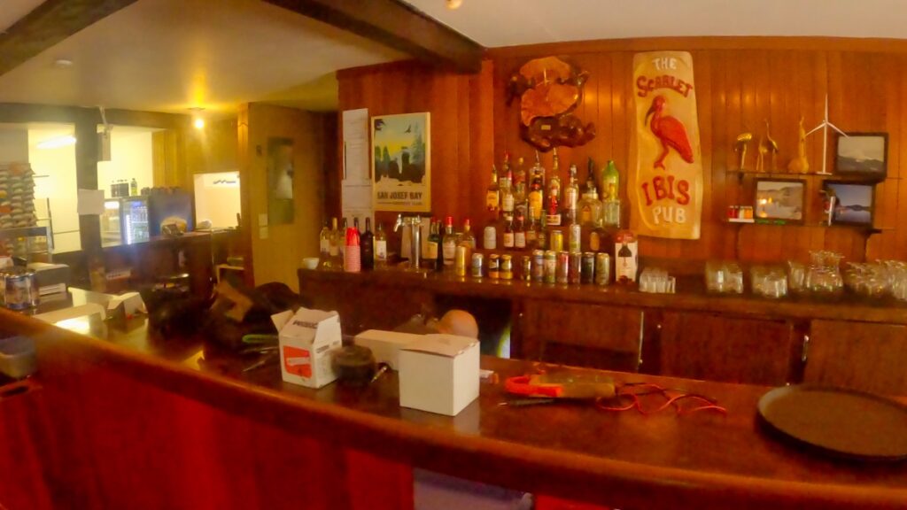 Inside of Scarlet Ibis Pub in Holberg,  Vancouver Island