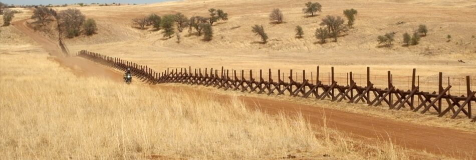 US/Mexico border wall and road