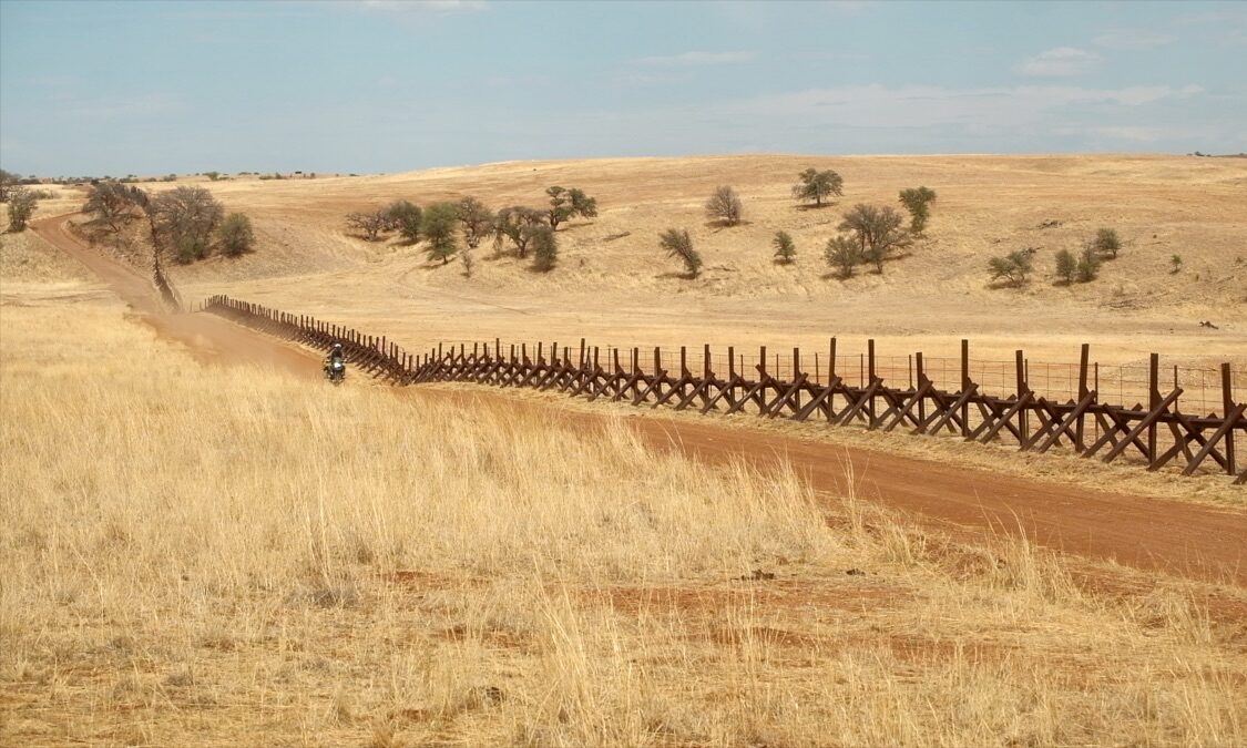 US/Mexico border wall and road